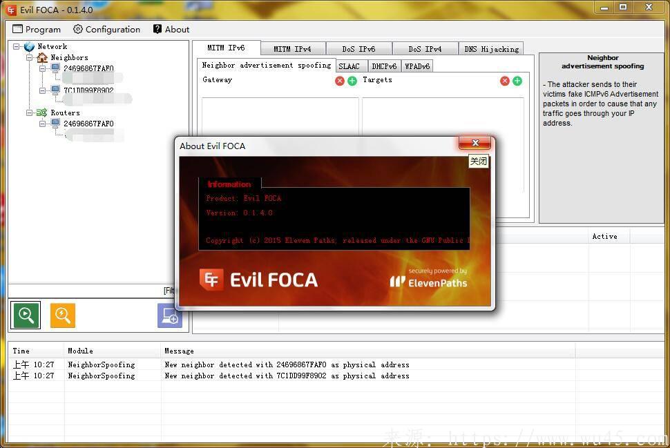 EvilFOCA – Windows 中间人/ARP嗅探攻击工具 第1张