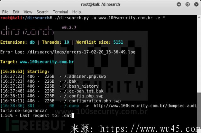 dirsearch：基于Python的网站目录结构扫描器 第1张